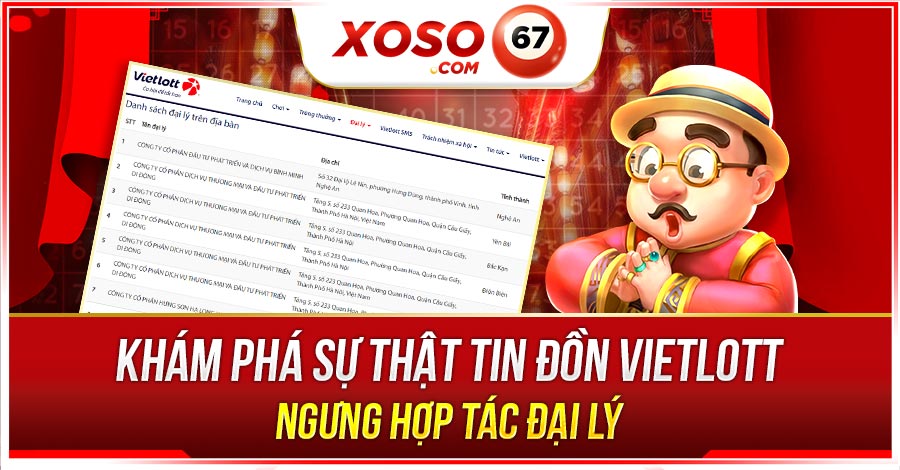 vietlot ngưng hợp tác đại lý